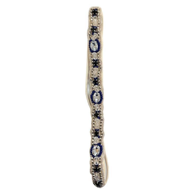 lot 96874 image: NEW Karina Blue and Silver Beaded Headwrap