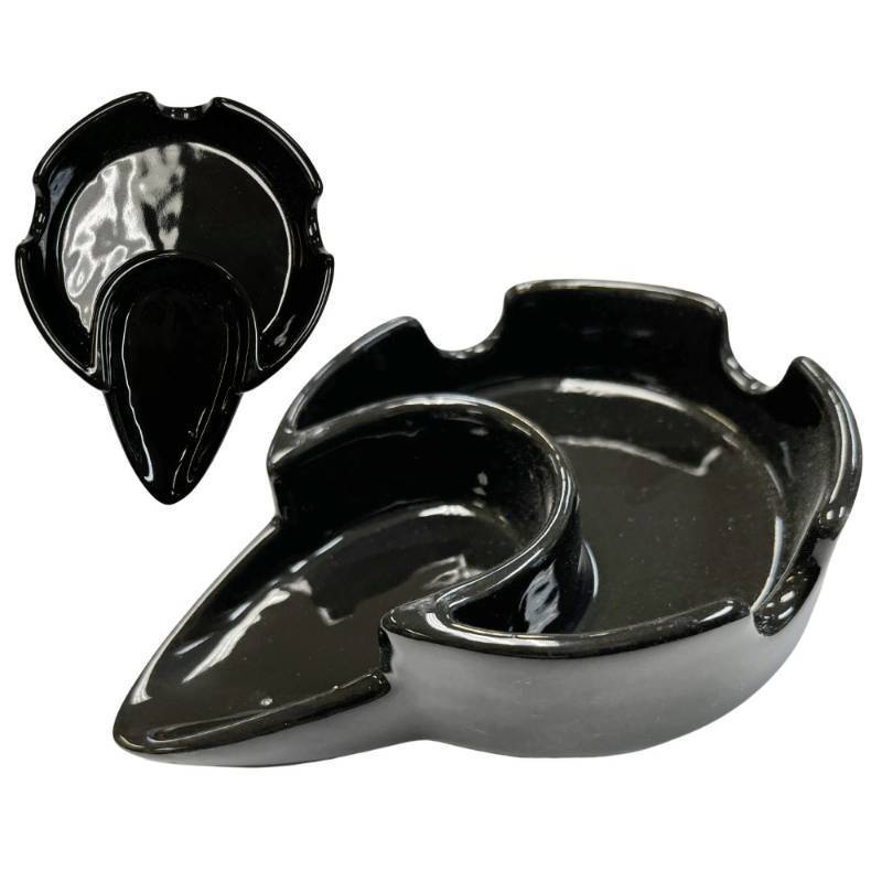 lot 96762 image: NEW Smoke Zilla Ceramic Ash Tray with Pipe or Cigar Holder