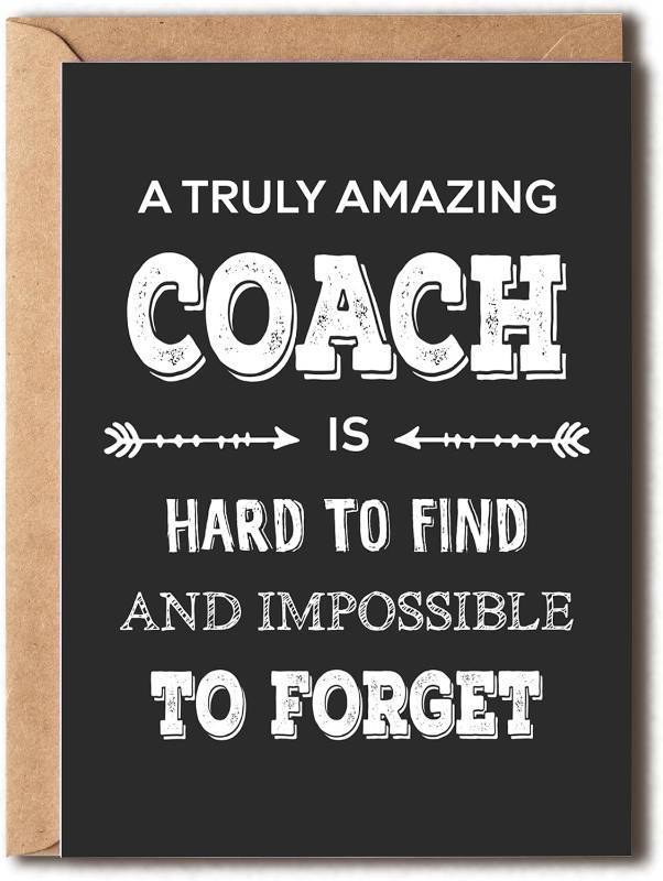 lot 66899 image: 5 x 7 inches Thank You Card For An Awesome Coach - Appreciation Gift - Card For All Occasions - Cute Card For Men And Women