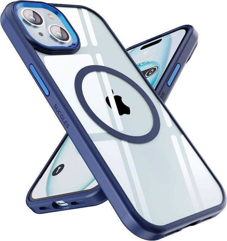 lot 65279 image: SUCGLES for iPhone 15 Plus Case with MagSafe, N56 Ultra Strong Magnet, 12FT Drop Protection, Anti-Yellowing, Magnetic Slim Phone Case for Apple 15 Plus (Deep Blue)