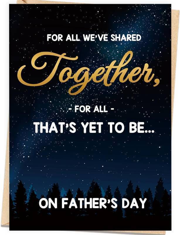 lot 67948 image: Asmallgf Heartfelt Fathers Day Card Gifts Decoration for Husband Boyfriend, For All Weve Shared Together, Beautiful Message Inside for a Loving Him on Fathers Day