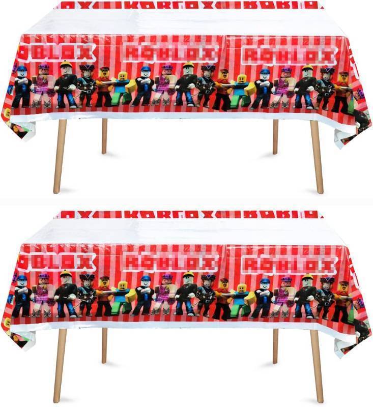 lot 69043 image: 2pcs Kids Cartoon Birthday Party Tablecloth Table Cover,Kids Cartoon Birthday Supplies Decorations (70 x 42) (2pcs)