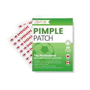 lot 67993 image: 1 Count (Pack of 80) Canada Flag & Soccer Pimple Patches for 2026 World Cup, 80 Count