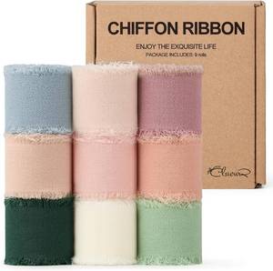 lot 68030 image: Mixed Color Chiffon Ribbon 1 x 27 Yd