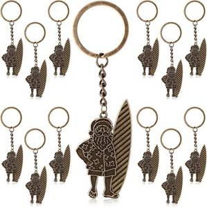lot 68031 image: approx. 2.6 x 0.98 inches 6.6 x 2.5 cm Equsion 12 Pcs Christmas in July Summer Party Favor Surfing Santa Keychain Ornament Beach Gifts for Women Men Santa Gifts for Family, Friends, Colleagues
