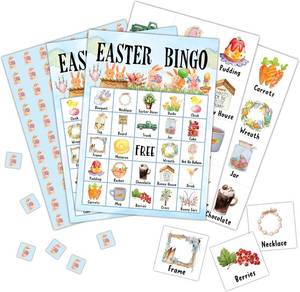 lot 68036 image: Large Easter Bingo Cards, Easter Bingo Games for 24 Players, Easter Games for Family Friends Large Group Activities, Easter Party Favors Supplies Decorations(19)