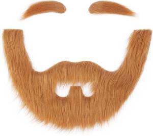 lot 68037 image: Full Fake Beard and Eyebrows Self Adhesive Realistic Costume Facial Hair Stick On Beard