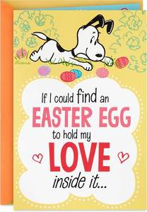 lot 68044 image: 70 Hallmark Peanuts Easter Pop Up Card (Snoopy with Honeycomb Easter Egg)