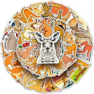 lot 68050 image: 2.0 Inches To 4.0 Inches Animal Stickers for Kids, Waterproof Vinyl Stickers for Laptop Phone Guitar Kid Sticker Pack, Kid Classroom Prizes for Elementary Students Luggage Water Bottles Youth Adult Ga