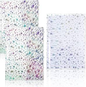 lot 68094 image: B6 (7.17 x 5.04 inches) Feifeiya 2 Pcs White B6 Glitter Star Jelly Cover Transparent Planner Cover for Journal Planners and Notebooks