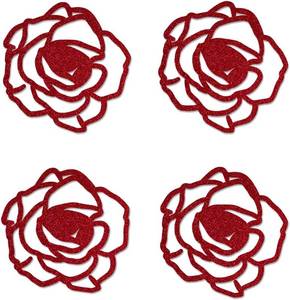 lot 68102 image: Rose Cut-outs, 12-Pack Table Topper Birthday Party Decorations