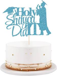 lot 68119 image: Holy Shit You Did It Cake Topper senior high school university postgraduate Graduation cake topper Cake decorations for boys and girls graduation part in 2026 Supplies