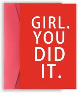 lot 68146 image: 8 x 5.3 inches Asmallgf Congratulations Card for Daughter Sister, Sweet Graduation Gifts for Her, Girl You Did It