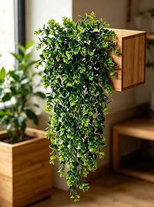 NEW 2 Pack Artificial Hanging Eucalyptus Plants 30 Inch Faux Greenery Vines COLOR SUNSET