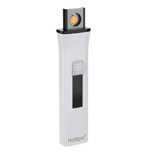 lot 94 image: NEW SINGLE WHITE BLACK Hot Tips Rechargeable Electric Heated Coil Lighter Windproof Flameless USB