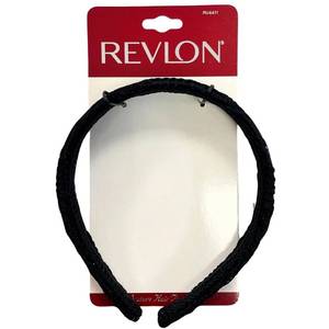 lot 160 image: NEW BLACK Revlon Woven Couture Headband Textured Non Slip Hair Accessory