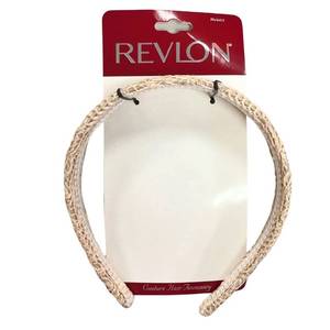 lot 173 image: NEW IVORY Revlon Woven Couture Headband Textured Non Slip Hair Accessory
