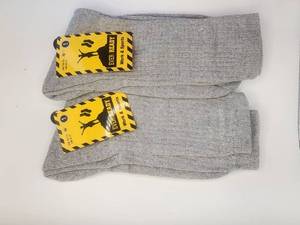 lot 216 image: NEW COLOR GREY Ever Ready Work Sports Socks 2 Pair Pack Cushion Heavy Duty SEE PHOTOS FOR COLOR