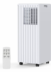 lot 141 image: GarveeTech 8,000 BTU Portable Air Conditioner for Indoor Rooms, 3 in-1 AC Unit for Bedroom 250-350 Sq.Ft, Dehumidifier, Fan, Sleep Mode, 24 Timer, Remote Control, Window Kits - Retail $249