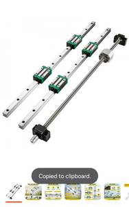 lot 165 image: VEVOR Linear Guide Rail 2Pcs HGR20-1500mm Linear Slide Rail with 1Pcs RM1605-1500mm Ballscrew with BF12BK12 Kit Linear Slide Rail Guide Rail Square for DIY CNC Routers Lathes Mills - Retail $149
