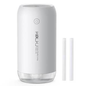 lot 169 image: Portable Mini Humidifier, KQLKJ 350ml Small Cool Mist Humidifiers, USB Personal Desktop Humidifier for Bedroom Car Office Travel with Auto Shut-Off & 2 Mist Modes (White) - Retail $35