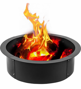 lot 178 image: VEVOR Fire Pit Ring 42-Inch Outer36-Inch Inner Diameter, Fire Pit Insert 3.0mm Thick Heavy Duty Solid Steel, Fire Pit Liner DIY Campfire Ring Above or In-Ground for Outdoor - Retail $105