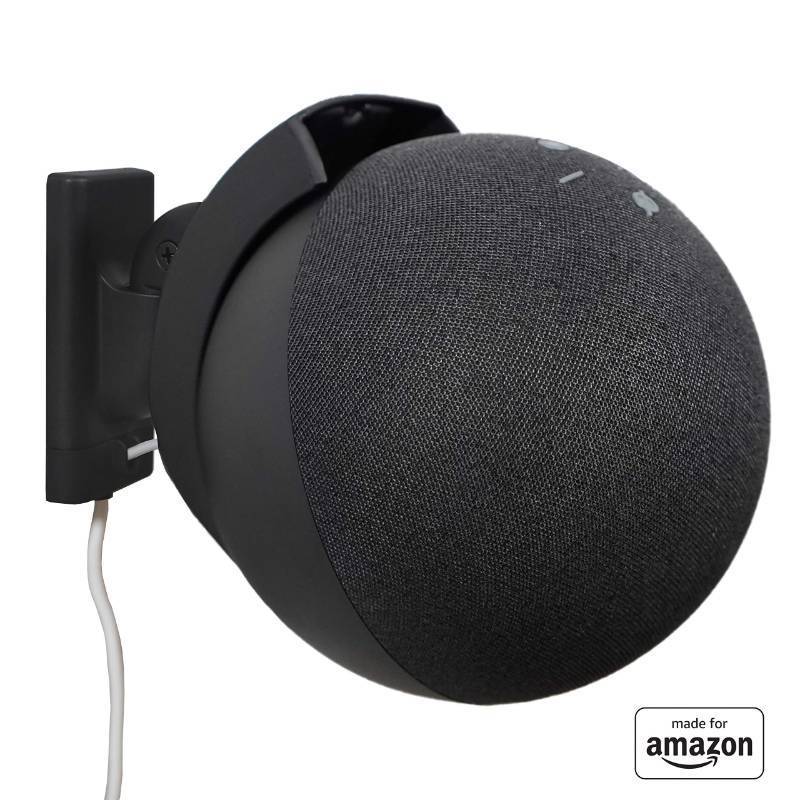 lot 2003 image: Made For Amazon Wall Mount, Black, Echo (4th generation) Retail $28