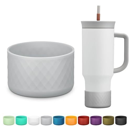 lot 2029 image: Silicone Boot for Owala 40 oz Tumbler with Handle, Anti-Slip Protective Sleeve for Stainless Steel Triple Layer Insulated Travel Tumbler Accessories Retail $10