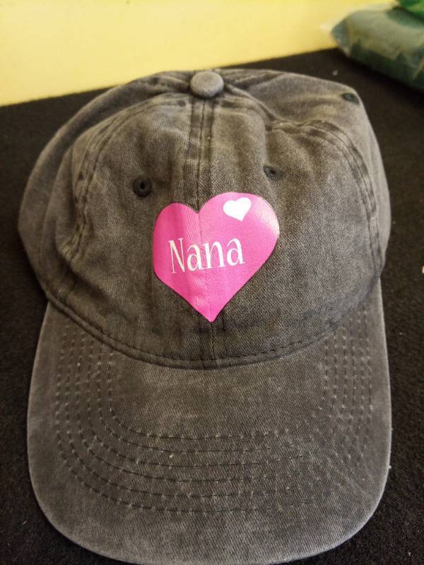 lot 2020 image: Soft Washed Baseball Cap Love Cotton Nana Hat Grey Retail $23