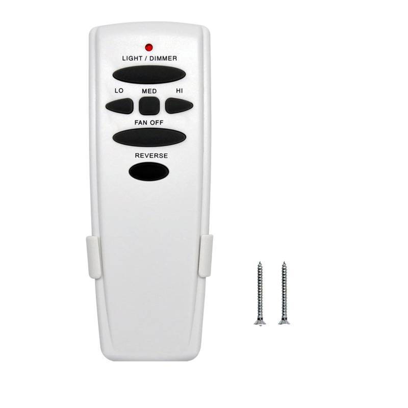 lot 2021 image: UC7078T Ceiling Fan Remote Control Replacement of Hampton Bay UC7078T Fan-HD CHQ7078T UC7078TR UC7078TUDL RR7078TR L3H2003FANHD, with Reverse, (2.16  1.18  5.6, White) - Retail $16