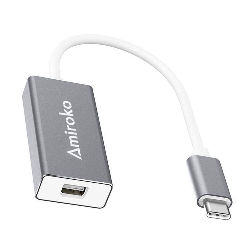 lot 2010 image: Amiroko USB-C to Mini DisplayPort Adapter, USB 3.1 Type C to Mini DP Adapter Support 4K, 1080P for MacBook Pro, MacBook 12, Alienware, to LED Cinema DisplayDell Monitor etc, Gray - Retail $13