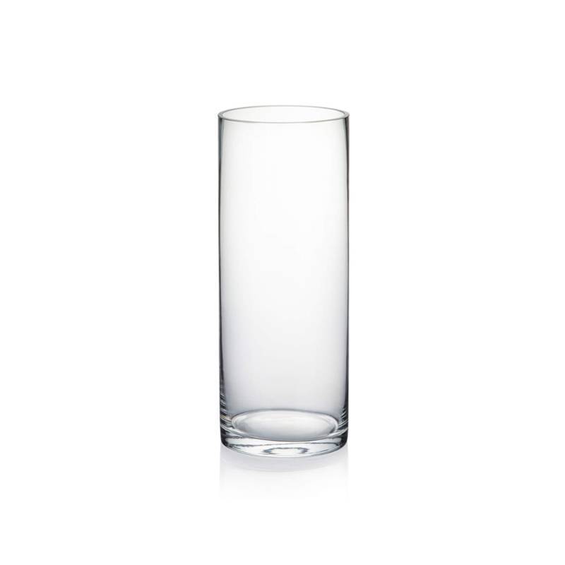 lot 2038 image: WGVI Quality Thick Weighted Clear Cylinder Glass Vases, 4 W x 10 H, Flower Arrangement Floating Candle Holders Wedding Centerpieces Terrarium Planter Floral Pen Brush Storage Container, 1 Piece - Retail $23