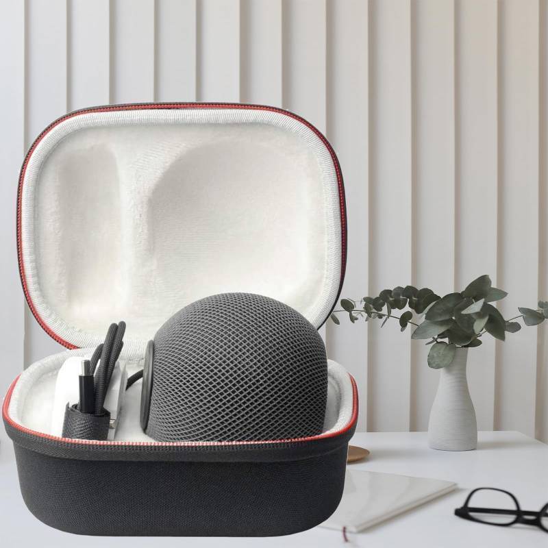 lot 2087 image: YWL Case for Apple HomePod Mini, Hard Portable Travel Case, Black, Waterproof, Shockproof, Dustproof Retail $21.99