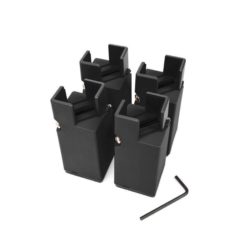 lot 2085 image: Goods4U Brown 4 Furniture Risers  Perfect for Knee Pain  ONLY for Legs 0.8-1.6 Thick, 100% Perpendicular  Beds, Chairs, Tables, Ottomans, Cabinets, Cribs  Buy Now to ��Level Up�� Your Life Retail $37.49
