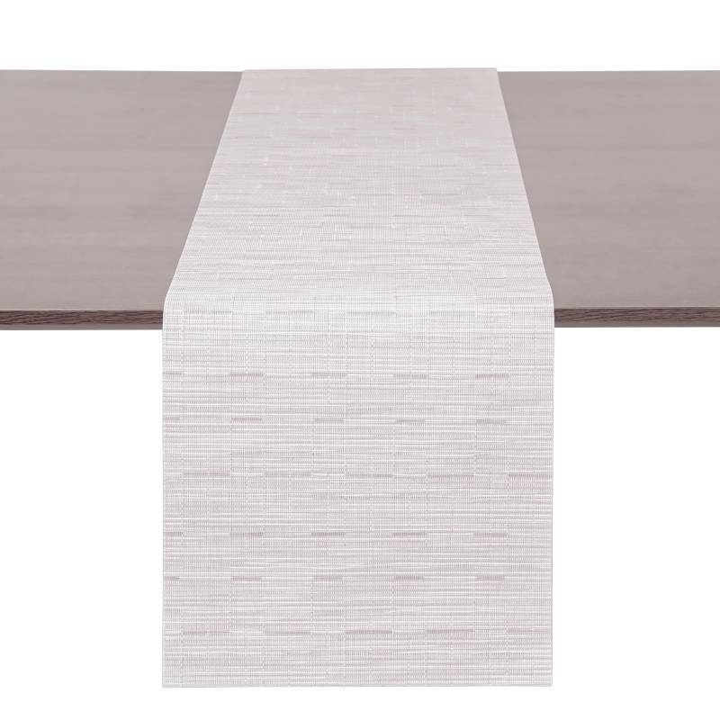 lot 2083 image: Myir JUN Table Runner, Vinyl Table Runner Indoor 55 Inch Long Arbitrarily Cropped Table Runner Non-Slip Heatproof Table Runner Indoor for Home Party Table Runner (White, 12 x 55 inch) Retail $12.49