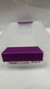 lot 2063 image: Sterilite 1.9qt Purple Latch Box Clear Plastic Storage Bin with Lid, Portable, Stackable, Built-In Handles, Universal Use - Retail $6