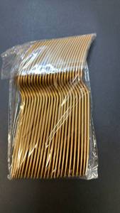 lot 70262 image: Gold Disposable Forks Set - Retail $5