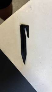 lot 70300 image: Black Plastic Ground Stake with Hook Top - Retail $5