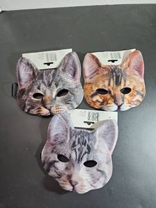 lot 71107 image: Cat Face Masks (8pcs) Assorted Designs - Retail $24