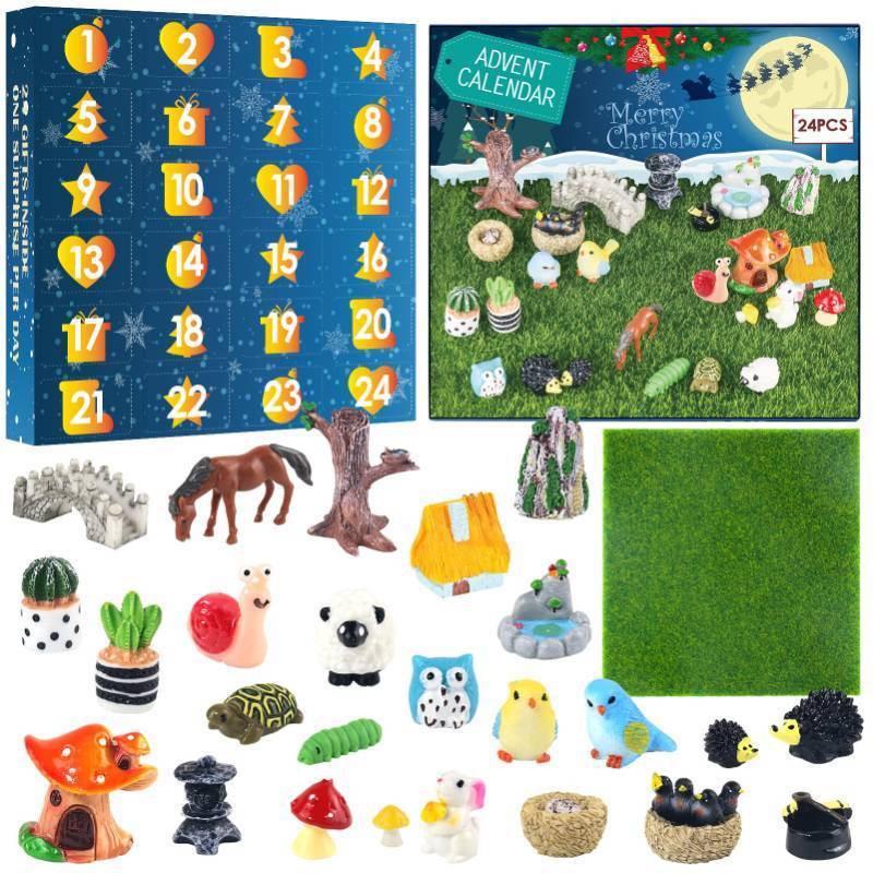 lot 6758 image: Advent Calendar 2025, Animal World 24 Days Christmas Countdown Village Scene Set Calendar ,Surprising and Delightful Gift Toys 24 pcs Collectible Figurines,For Kids & Adults