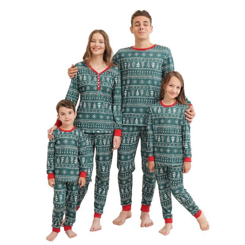 lot 5347 image: Family Matching Christmas Pajamas Set, Cute Elk Sleepwear for Boys Girls Dad Mum (Black grid,Men,Small)