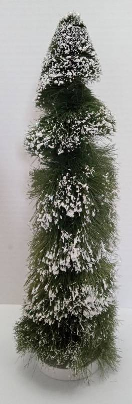 lot 5386 image: Decorative Tiered Evergreen Tree with Snow Finish