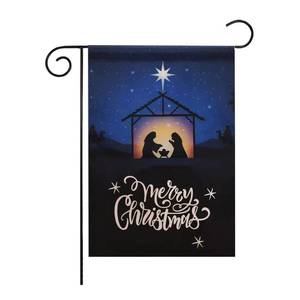 lot 9235 image: SYSAMA Decorative Merry Christmas Garden Flag 12 X 18 Doule-Sided Happy Xmas Merry Christmas Yard Flag Winter Garden Yard Decorations, Seasonal Outdoor Flag