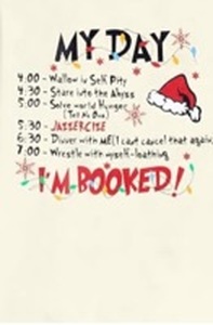 lot 9248 image: My Day Im Booked Sweatshirt Cream Christmas Graphic (Womans 2XL)