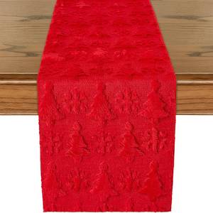 lot 10903 image: Mindsoft 3D Christmas Table Runner White Christmas Tree & Snowflake Soft Plush Faux Fur Jacquard 13 x 72 Inches Polyester, Perfect for Seasonal Holiday Decor Dining Rooms Special Events white