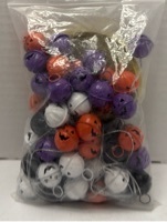 lot 10201 image: Jingle Bells Craft Beads Assorted Colors Purple Red White Black
