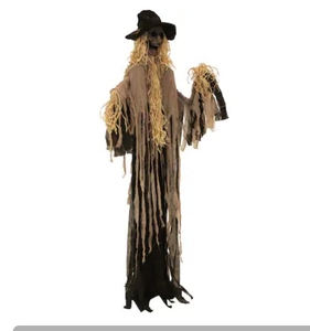lot 9213 image: Haunted Hill Farm 6-ft Freestanding Scarecrow Porch decoration