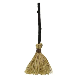 lot 9216 image: Haunted Hill Farm Witchs Broom Animation & Sound Halloween Decoration