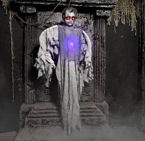 lot 60740 image: Haunted Hill Farm 39 in Animatronic Haunted Angel with Lights and Sound HHANGEL-1HLSA