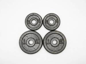 lot 4202 image: Cast Iron Weight Plates Set (4 Pieces) (6 Lb, 2.5Lb)